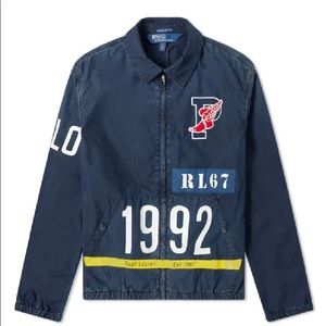 POLO RALPH LAUREN INDIGO STADIUM ZIP TRACK JACKET